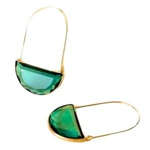 Glass Hoop Earrings Statement Boho
